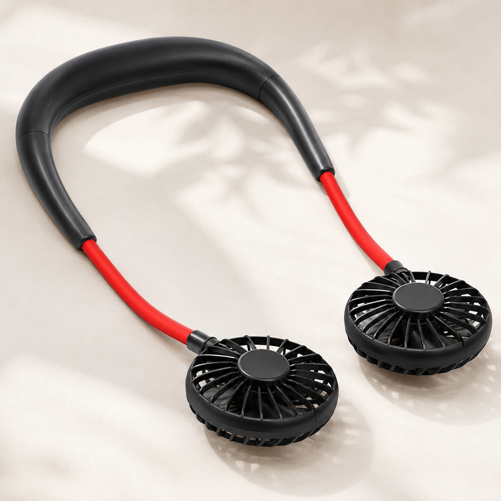 Mini ventilator USB portabil pentru gât — design fără folosirea mâinilor