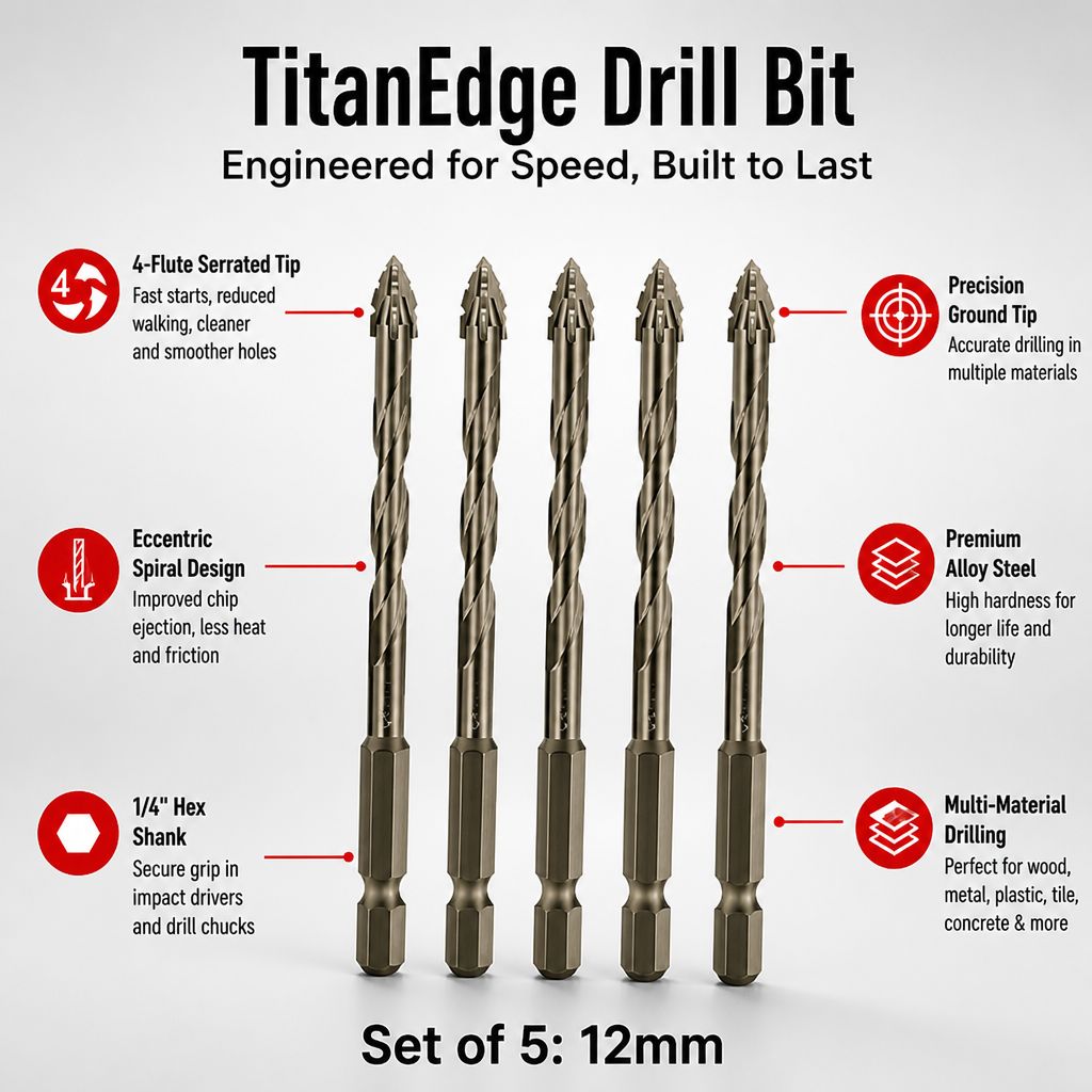 TitanEdge — Bewältigen Sie jede Bohrarbeit mit unaufhaltsamer Präzision und lang anhaltender Schärfe – Esilora