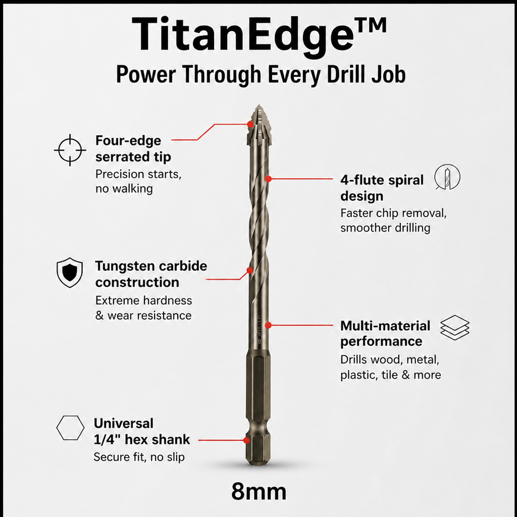 TitanEdge — Bewältigen Sie jede Bohrarbeit mit unaufhaltsamer Präzision und lang anhaltender Schärfe – Esilora