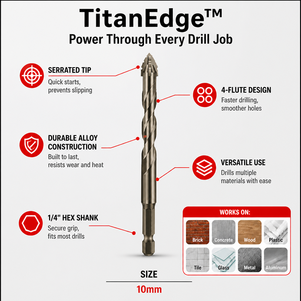 TitanEdge — Bewältigen Sie jede Bohrarbeit mit unaufhaltsamer Präzision und lang anhaltender Schärfe – Esilora