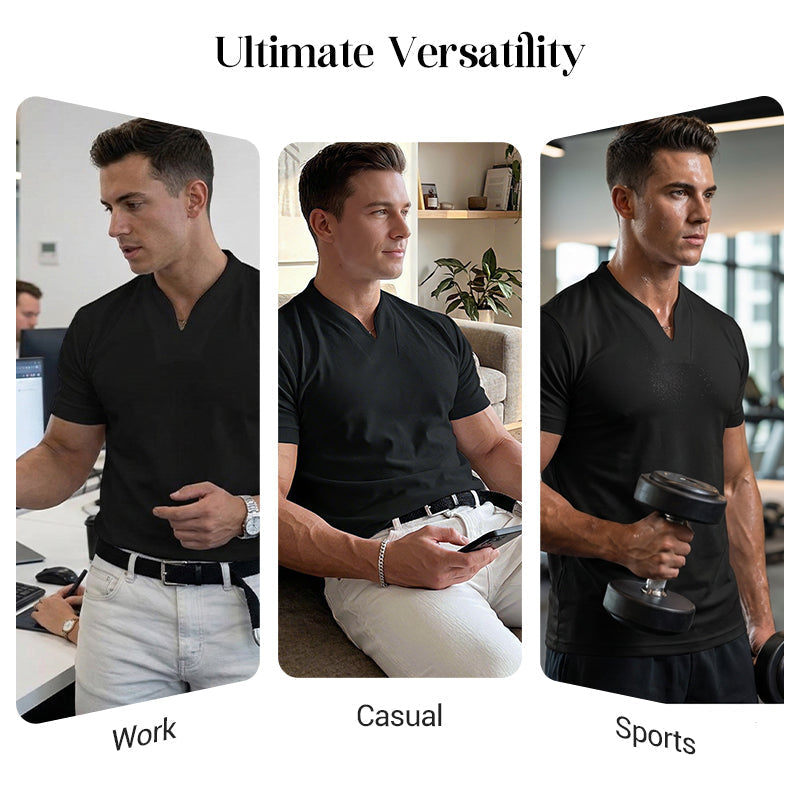 PrimeForm Men’s Business Casual V-Neck — Effortless Sharpness and All-Day Comfort That Moves With You - Esilora