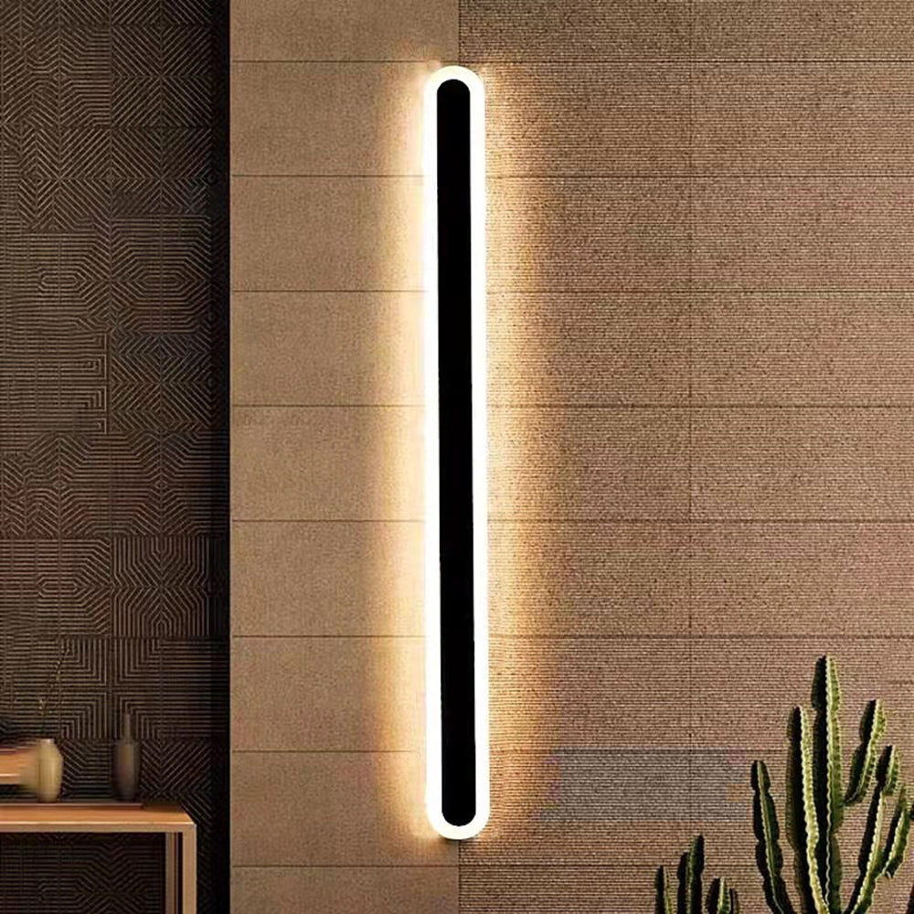 Lampada da parete da esterno ovale minimalista in metallo Edge IP65 impermeabile | Esilora