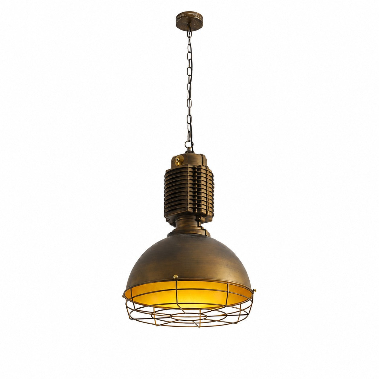 Vintage Industrielle Pendelleuchte mit Eisenkäfig | Esilora