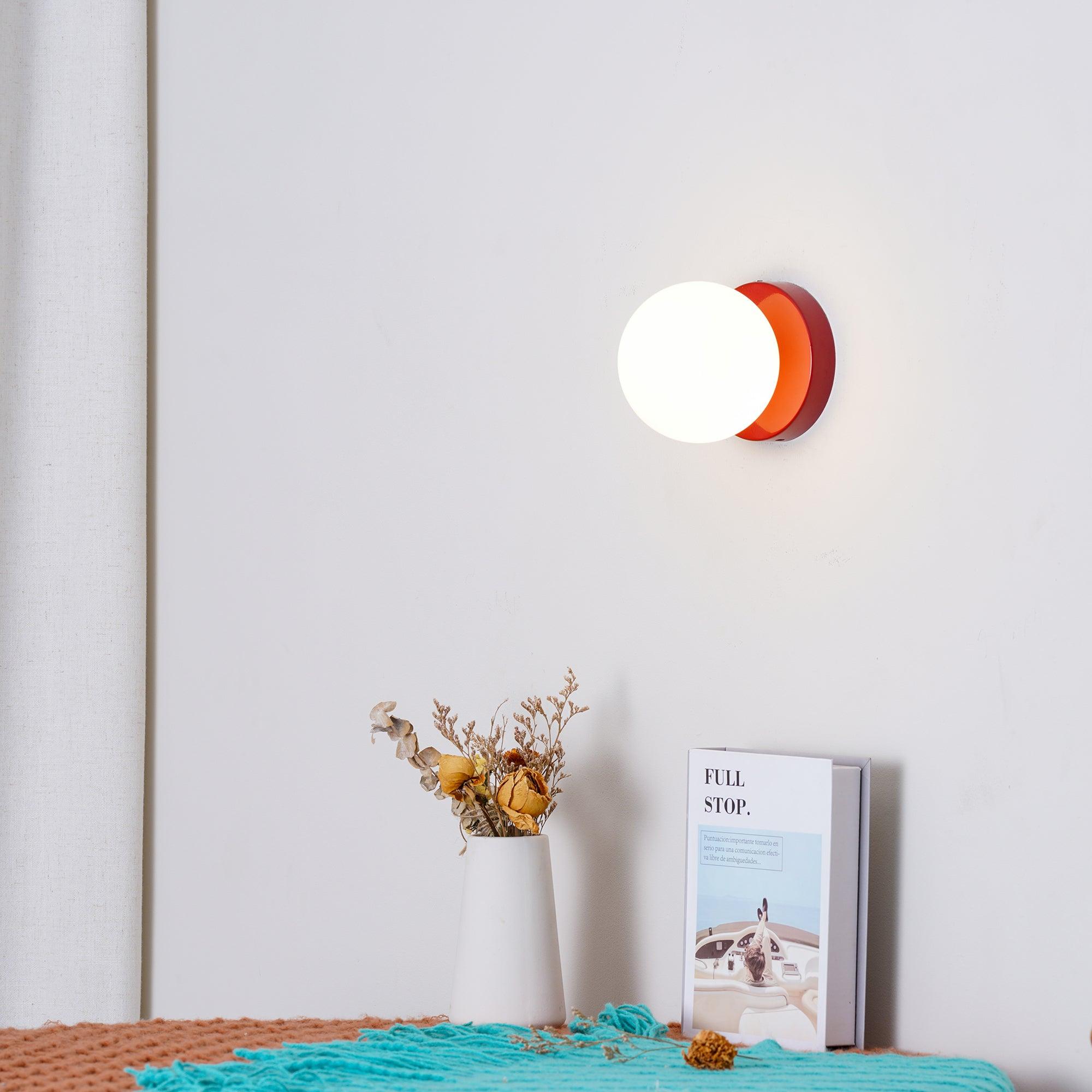 Rivolence Minimalist Fluid Modern Round Wall Sconce – Modern Indoor Accent Lighting for Bedroom or Study | Esilora