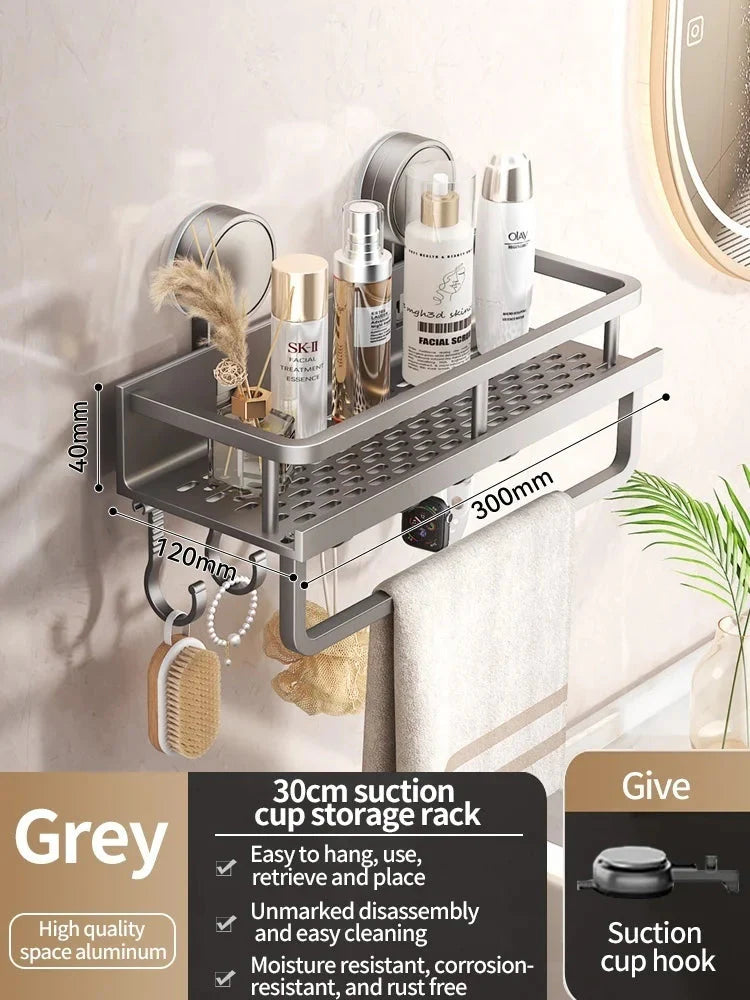 Suction Cup Shower Shelf | No-Drill Installation | Drip Catcher | SnapShelv - Esilora