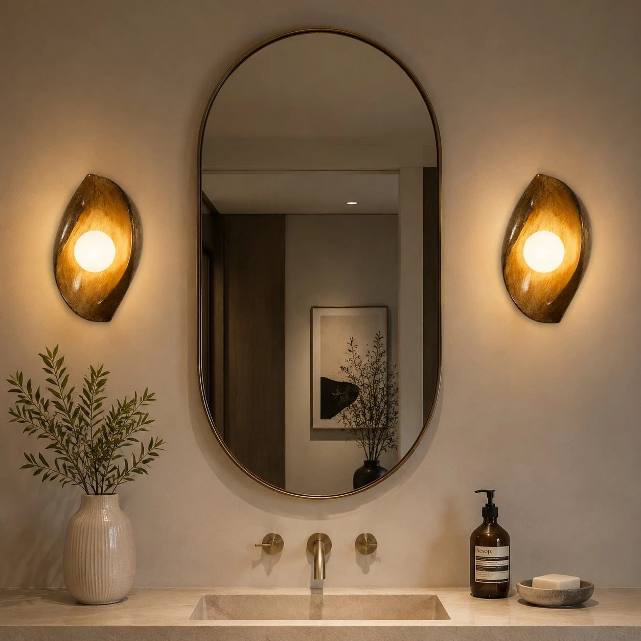 Wabi-Sabi Resin Wall Sconce | Esilora