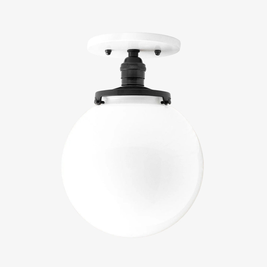 Glorica Opalglas-Halbdeckenleuchte – moderne Mid-Century-Leuchte für das Wohnzimmer | Esilora