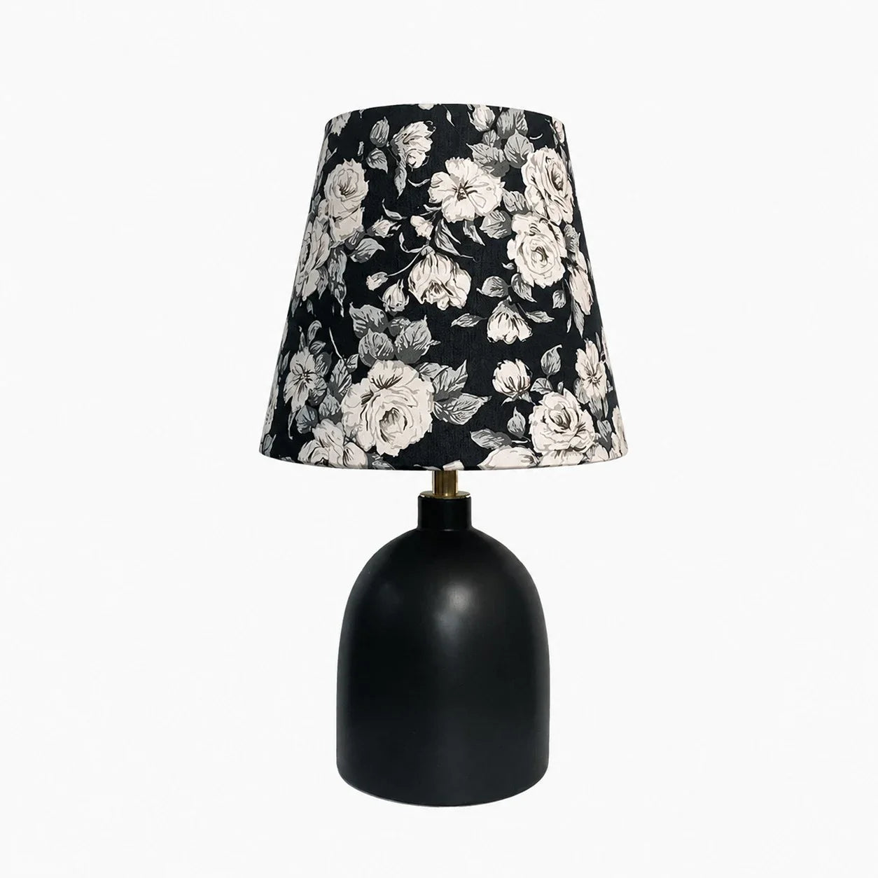 Ceramiczna lampa stołowa Liberty z tkaninowym kwiatowym kloszem | Esilora