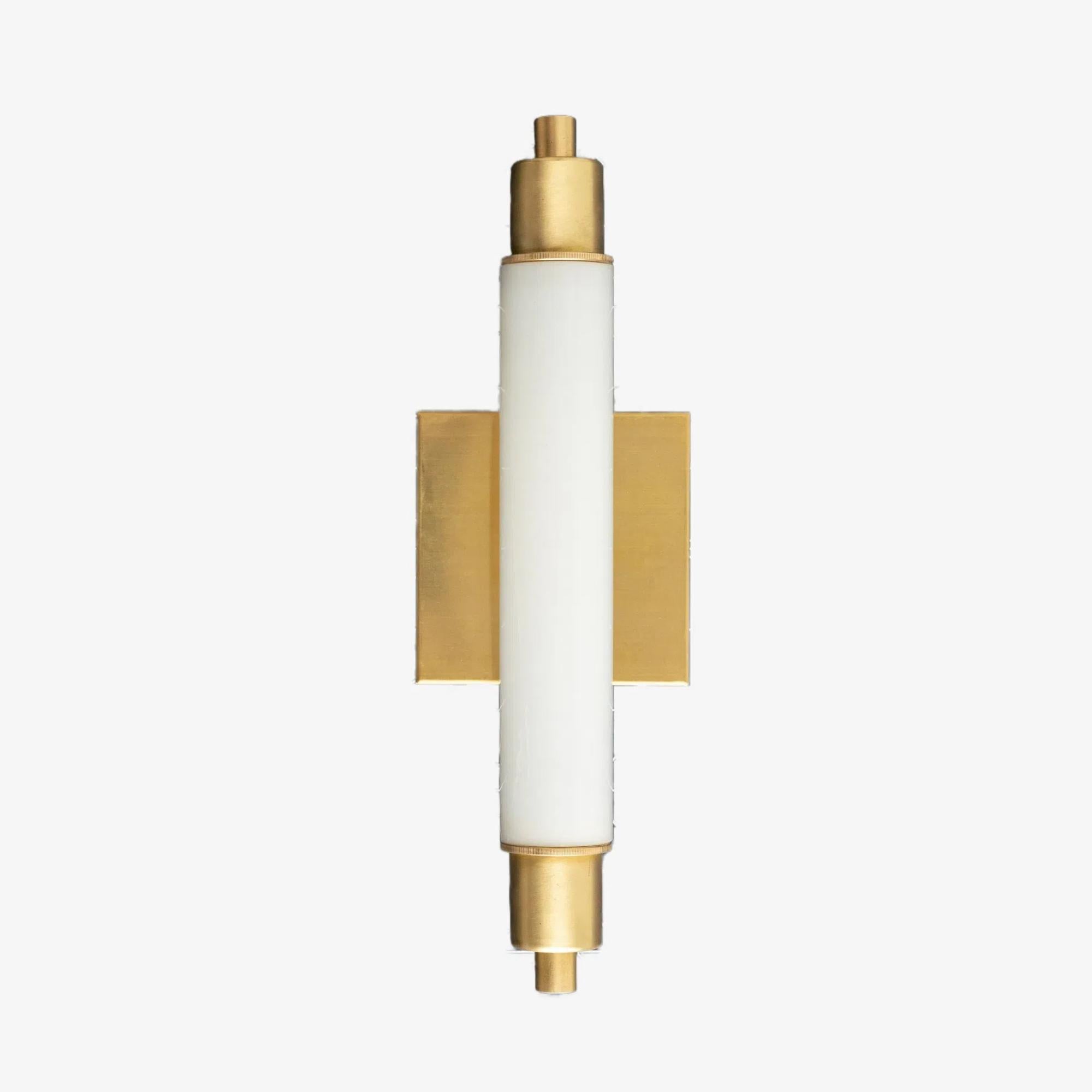 Ornato Luxe Modern Vanity Sconce - Art Deco Wall Light with Cylinder Shade | Esilora