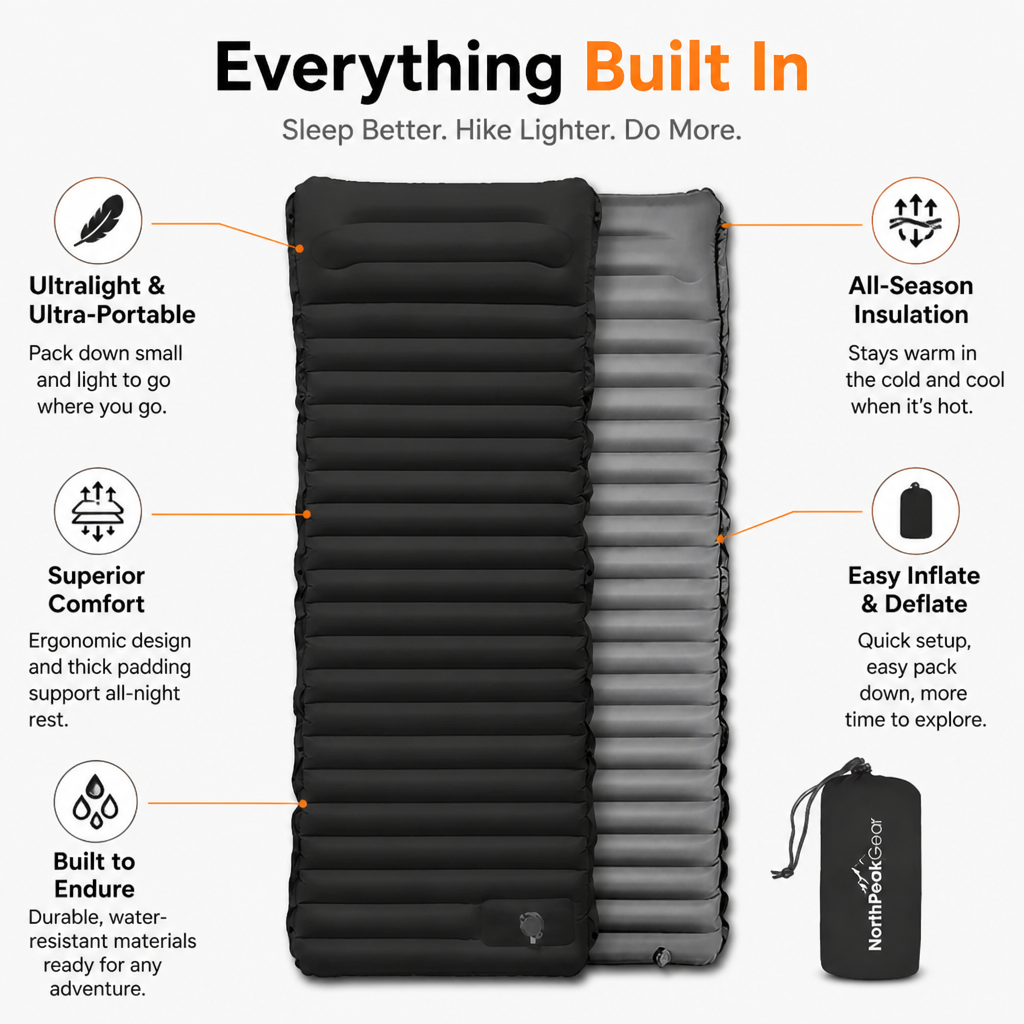 SummitRest Ultralight Mattress — Wake Up Energized, Carry Less, Explore More - Esilora