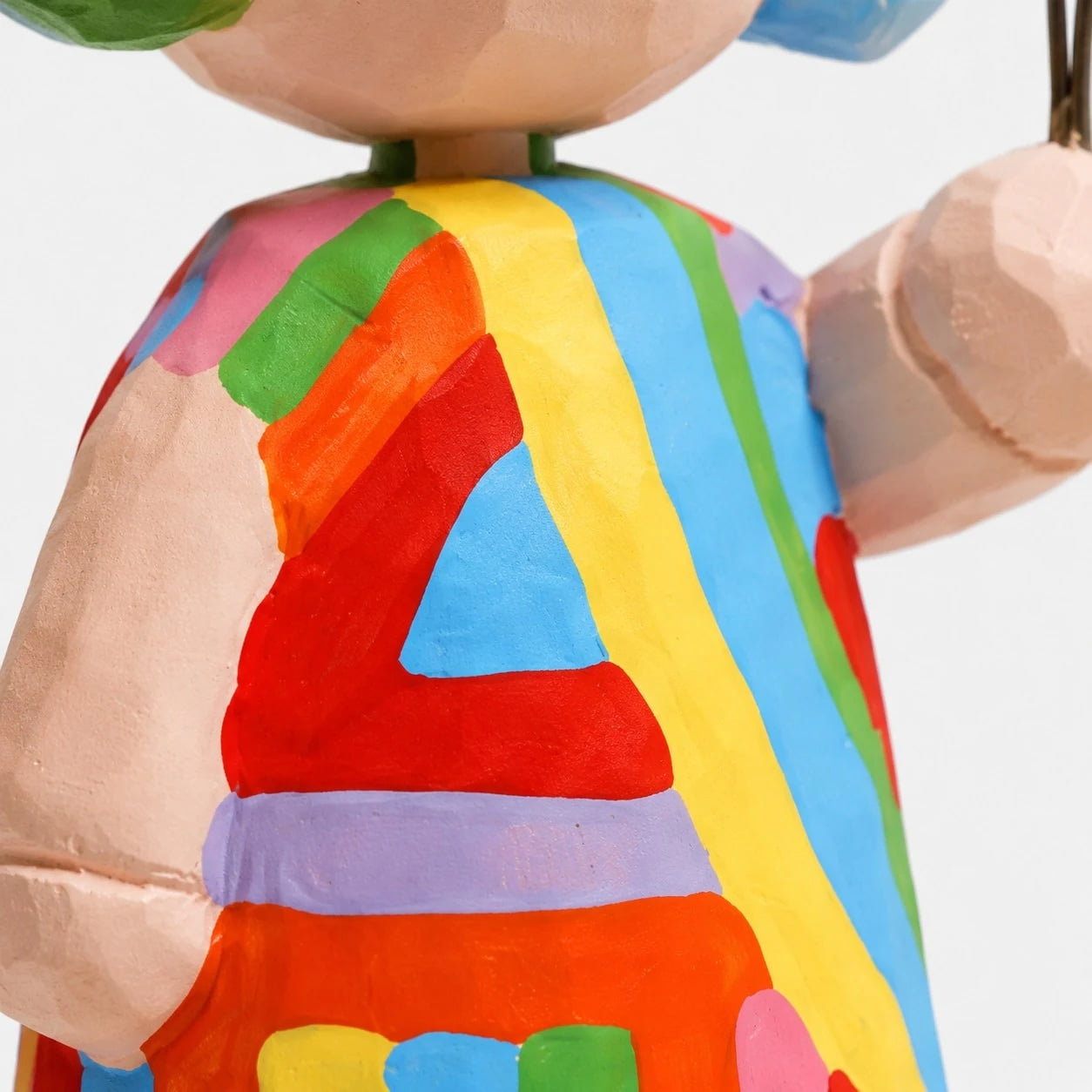 Rainbow Balloon Girl Wooden Figurine | Esilora