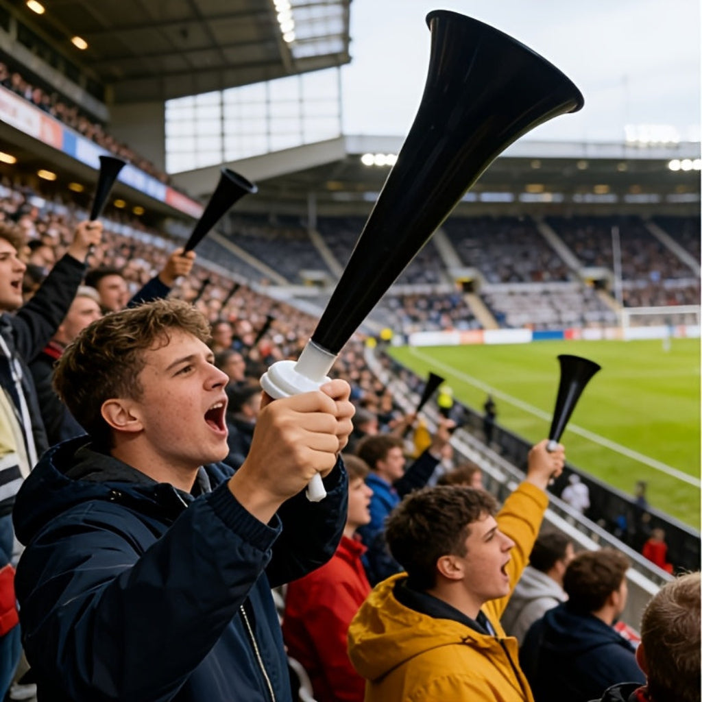 Signální fanfára — přenosná plastová konstrukce, ruční ovládání s vysokou hlasitostí
