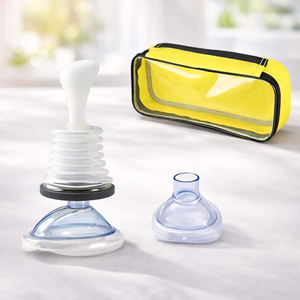 Kit manual de primeiros socorros para resgate das vias respiratórias — ferramenta de emergência sem pilhas