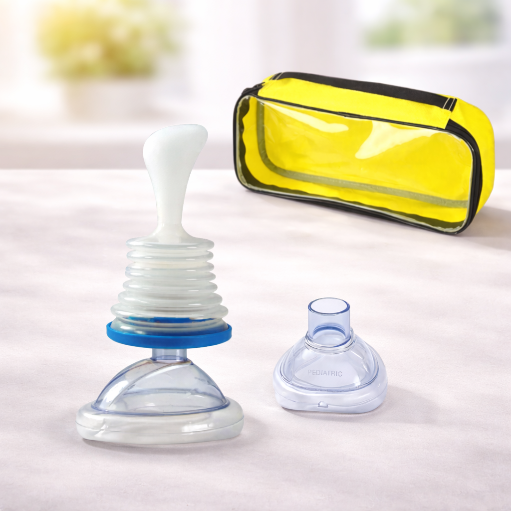 Kit manual de primeiros socorros para resgate das vias respiratórias — ferramenta de emergência sem pilhas