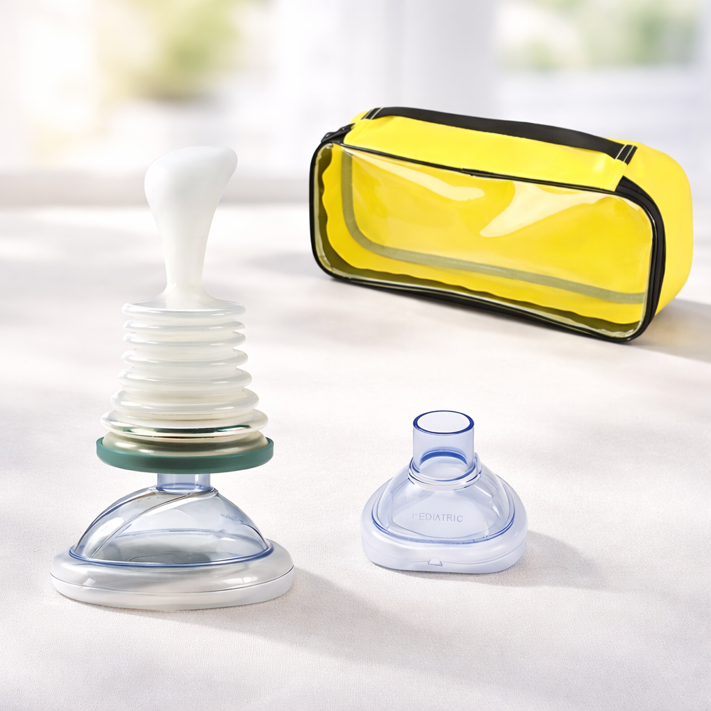 Kit manual de primeiros socorros para resgate das vias respiratórias — ferramenta de emergência sem pilhas