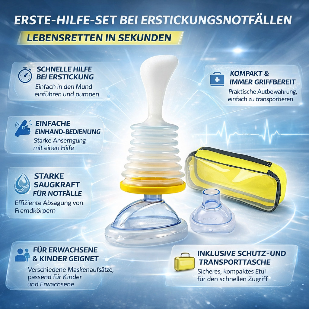 Manuelles Erste-Hilfe-Set für die Atemwege — batteriefreies tragbares Hilfsmittel