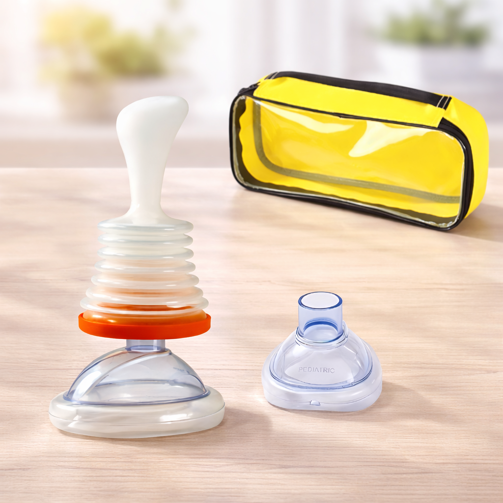 Kit manual de primeiros socorros para resgate das vias respiratórias — ferramenta de emergência sem pilhas