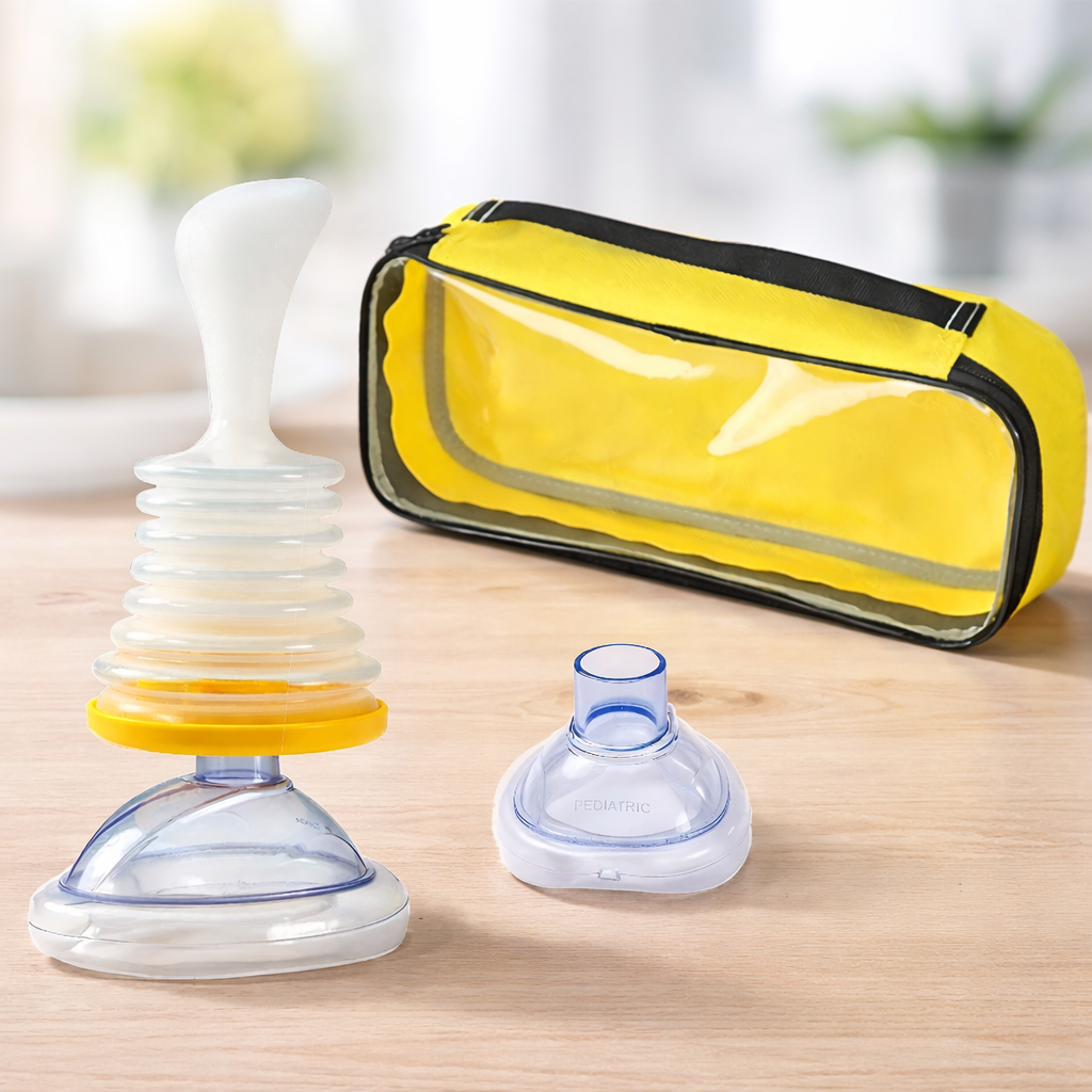 Kit manual de primeiros socorros para resgate das vias respiratórias — ferramenta de emergência sem pilhas