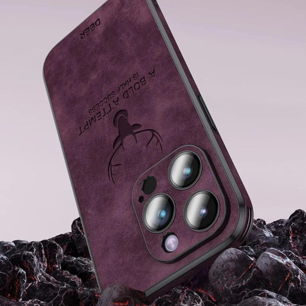 Slim Shockproof Smartphone Case in Genuine Leather – Stylish Protection - Esilora