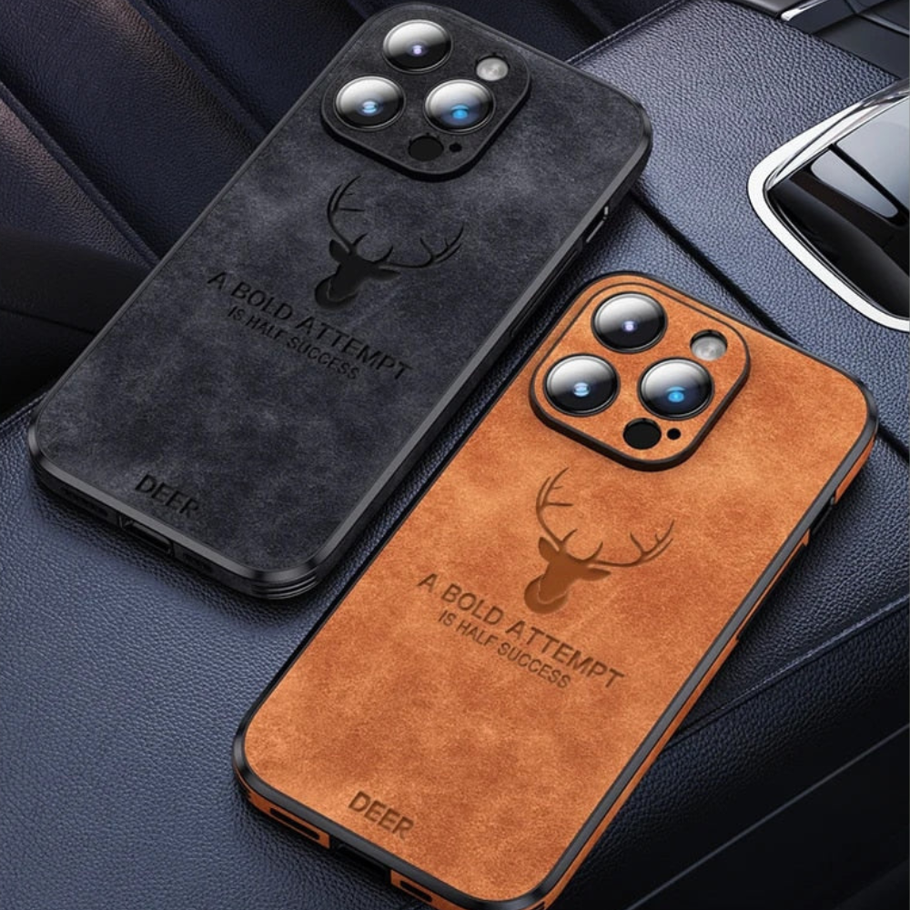 Slim Shockproof Smartphone Case in Genuine Leather – Stylish Protection - Esilora