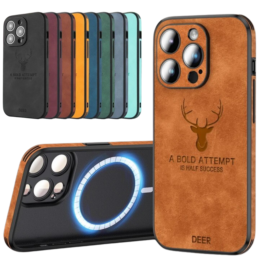 Slim Shockproof Smartphone Case in Genuine Leather – Stylish Protection - Esilora