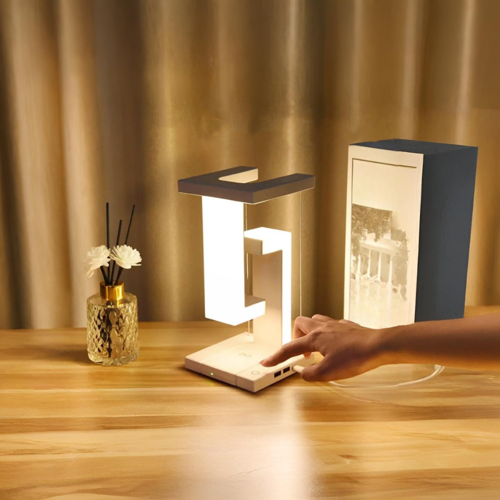 Modern LED Table Lamp with Wireless Charging Base