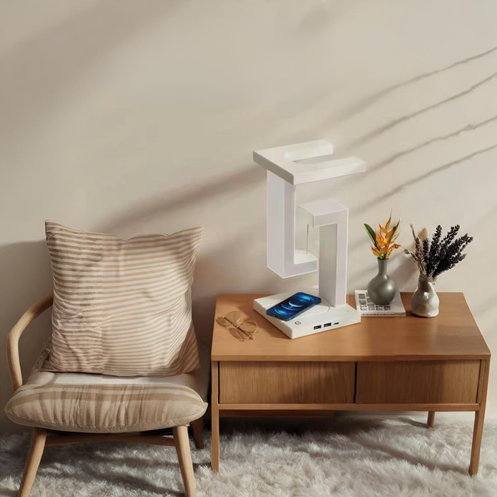 Modern LED Table Lamp with Wireless Charging Base