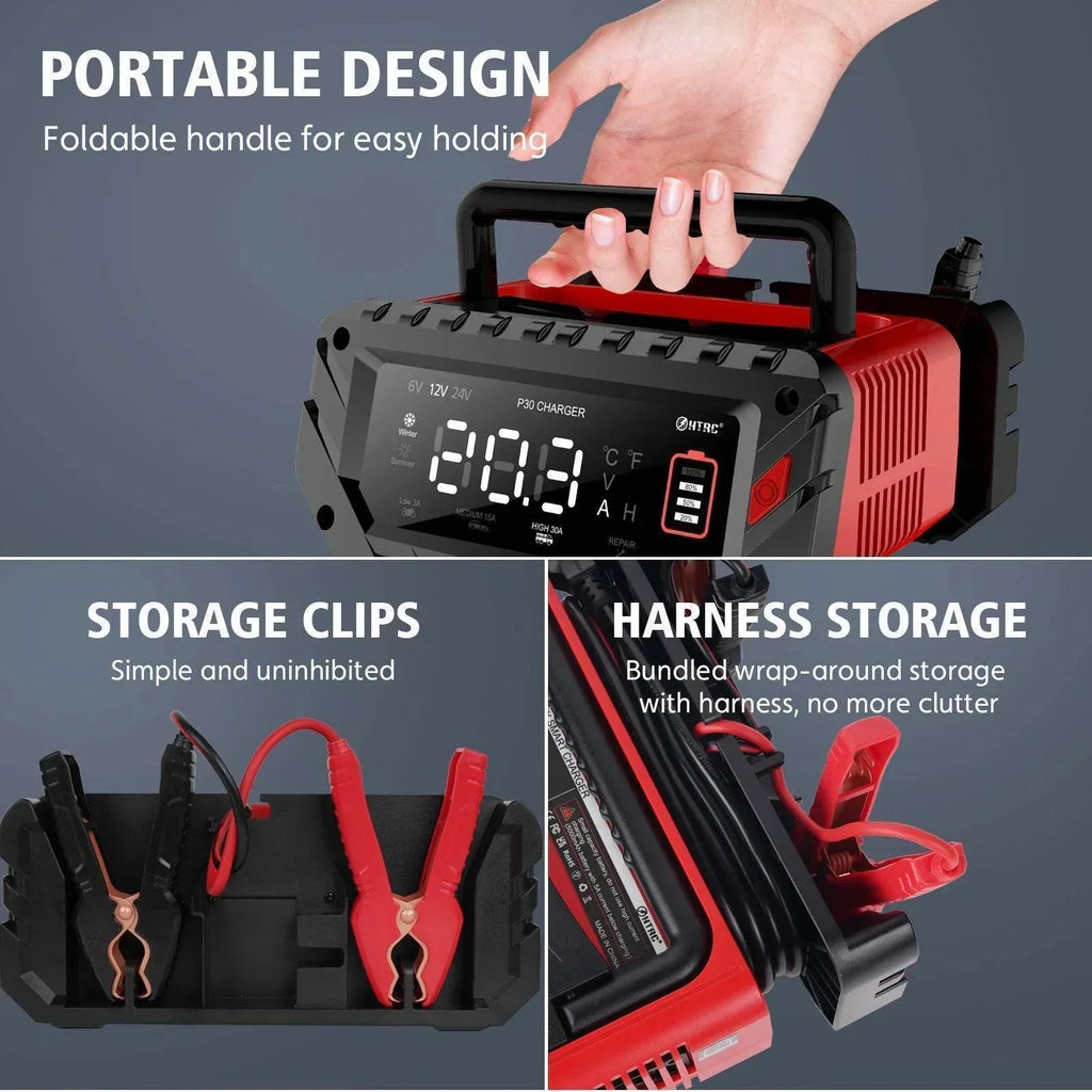 Smart Automatic Battery Charger for Cars, Motorcycles, and Electronics - Esilora