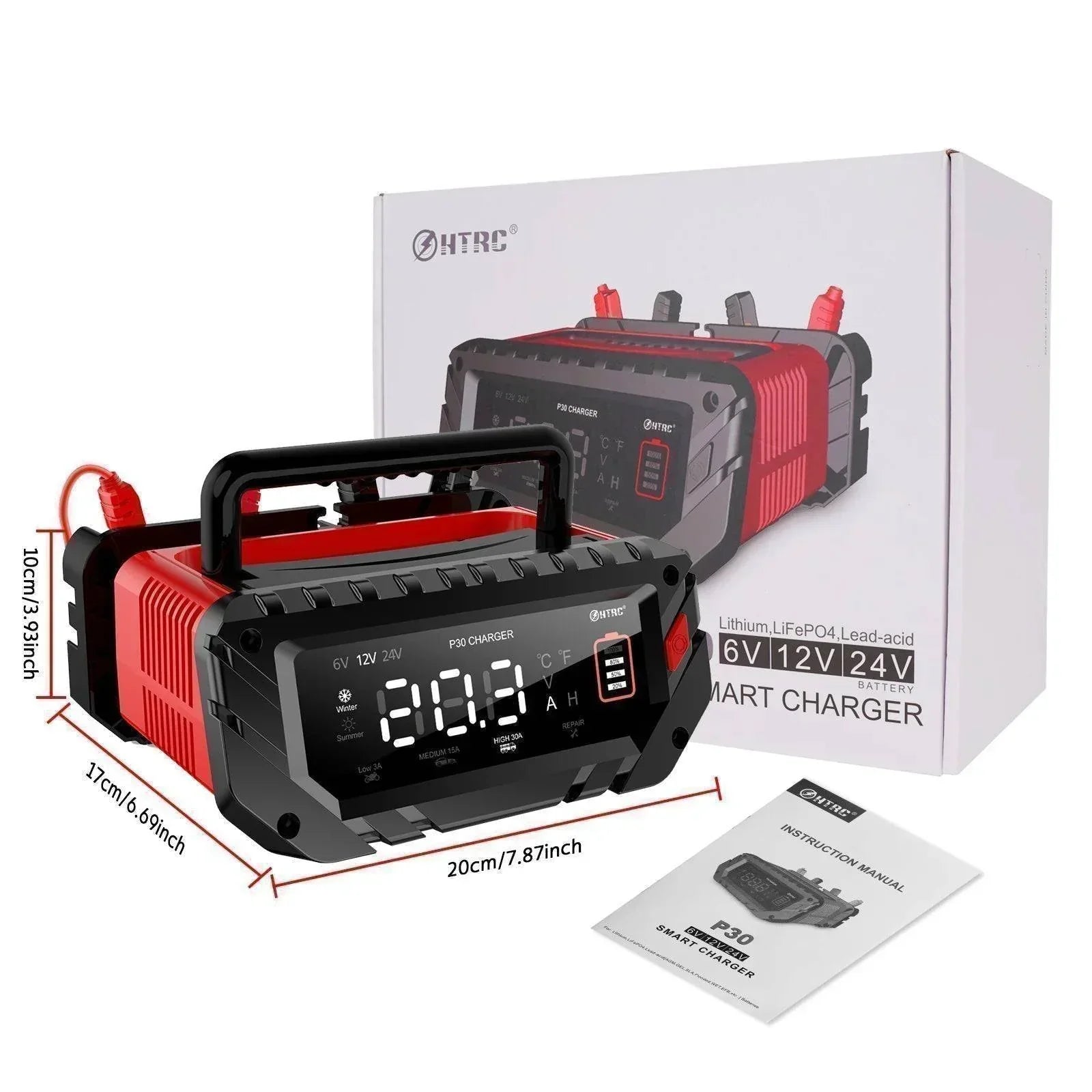 Smart Automatic Battery Charger for Cars, Motorcycles, and Electronics - Esilora
