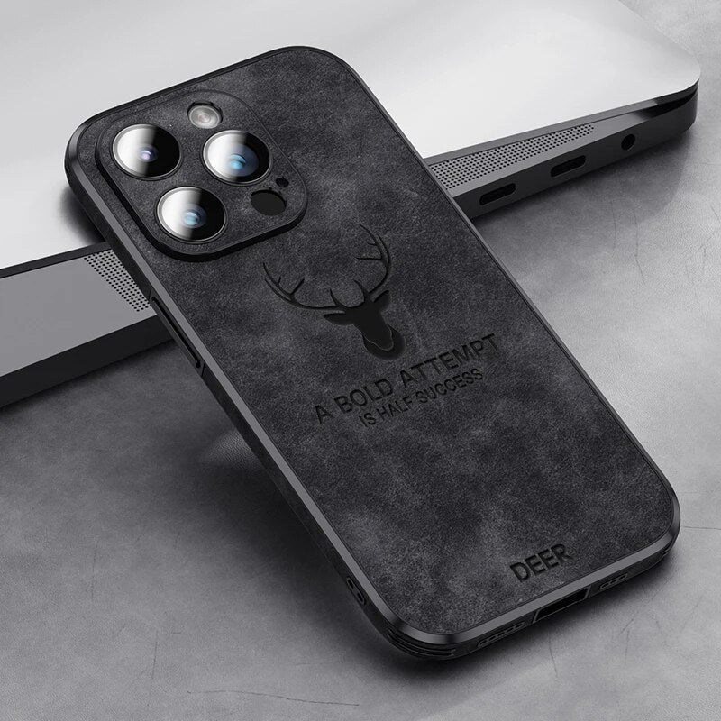 Slim Shockproof Smartphone Case in Genuine Leather – Stylish Protection - Esilora