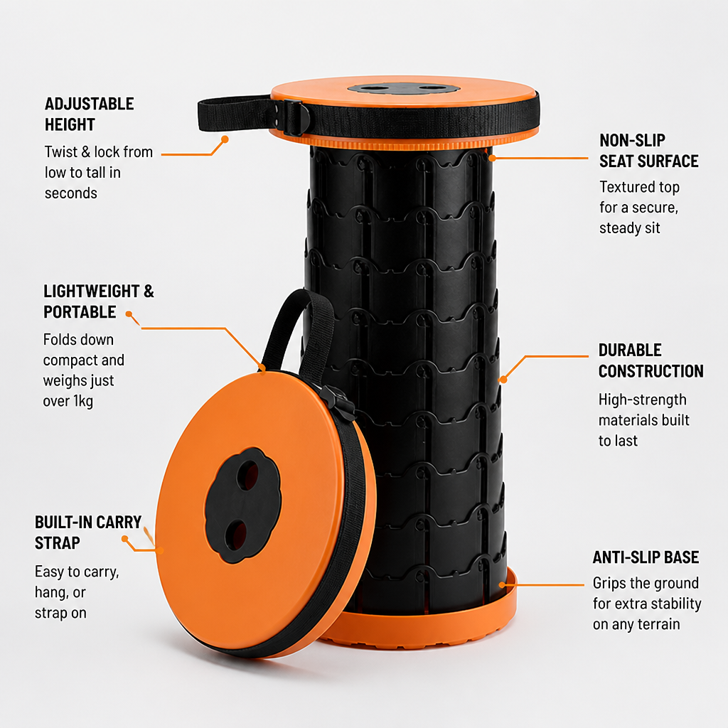 StrideSeat — Comfort solidissimo che si muove con te ovunque tu vada - Esilora