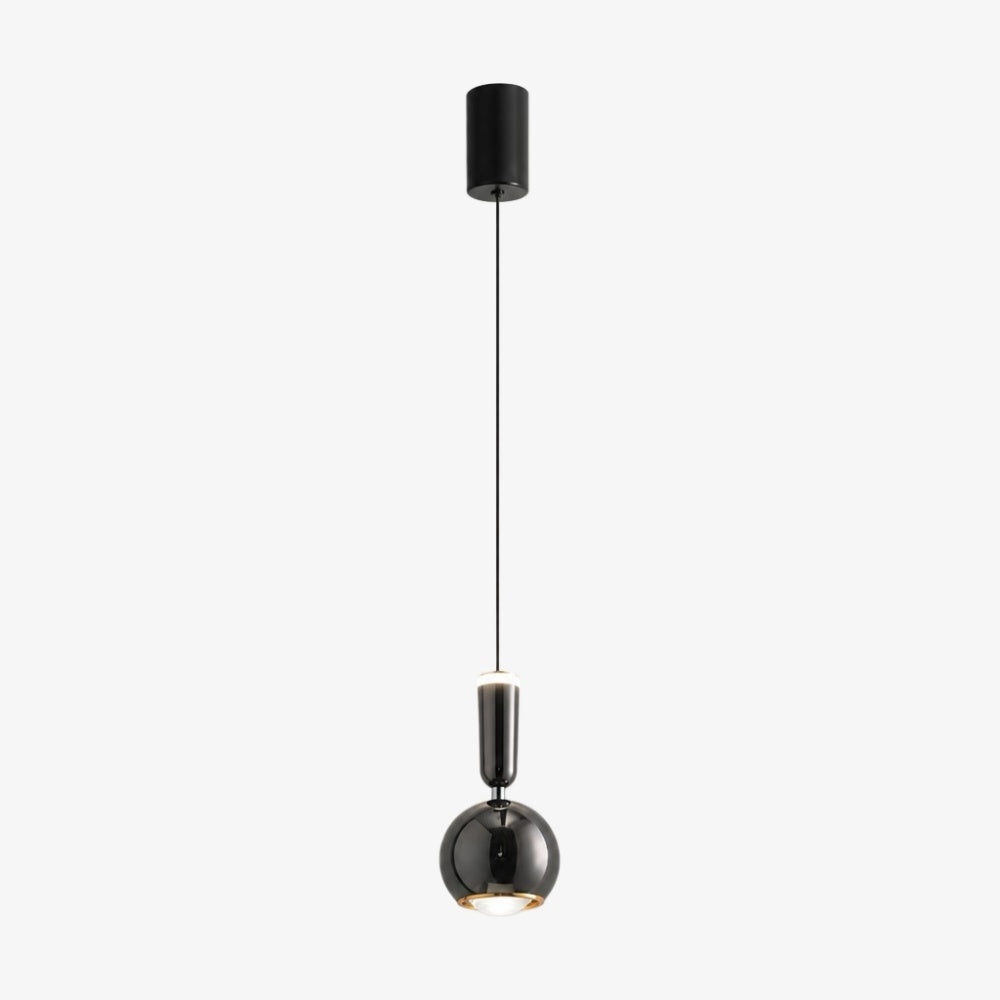 Suspension moderne Ivoran - Lampe suspendue fine, réglable, en métal et acrylique pour chambre et couloir | Esilora