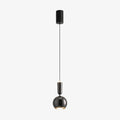 Suspension moderne Ivoran - Lampe suspendue fine, réglable, en métal et acrylique pour chambre et couloir | Esilora
