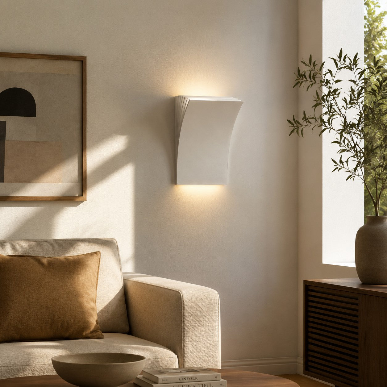Minimalistische Gebogene LED Wandleuchte für Flur oder Schlafzimmer | Esilora