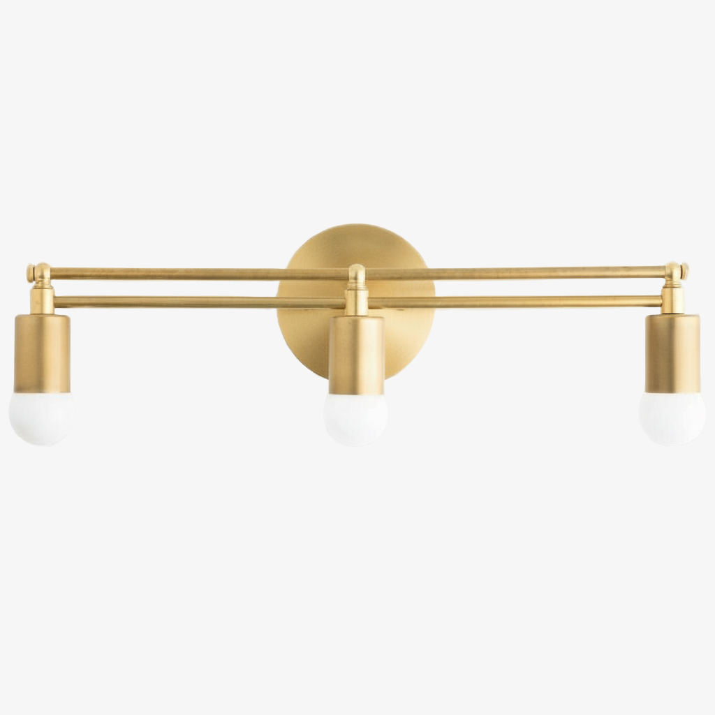 Mobilux Line Sleek Multi-Head Bathroom Wall Light – Designer Vanity Sconce with Glass Shades | Esilora