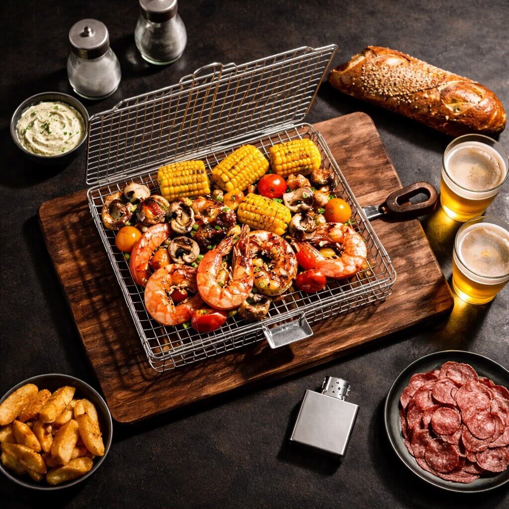 Stainless Steel Grill Basket for Barbecuing - Esilora