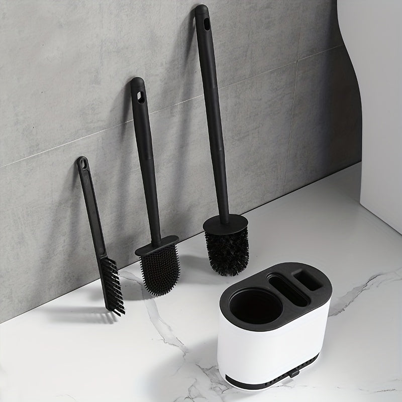 Silikone-toiletbørste med holder - Esilora