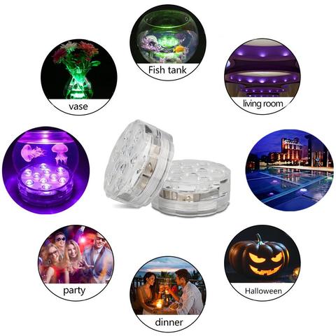 AquaGlow Colorful Rechargeable Waterproof LED Lights for Ponds & Pools