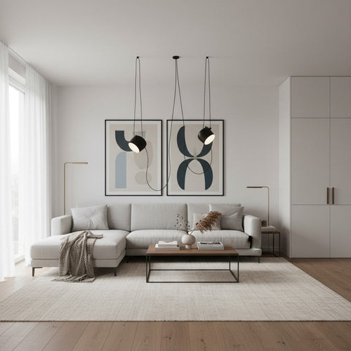 Axiomorna Minimalist Adjustable Modern Pendant Lamp - Sleek LED Hanging Light for Any Space N02 | Esilora
