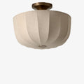 Loomis Satin Linen Flush Pendant Light – Contemporary Style Ceiling Light for Living Rooms and Entryways | Esilora