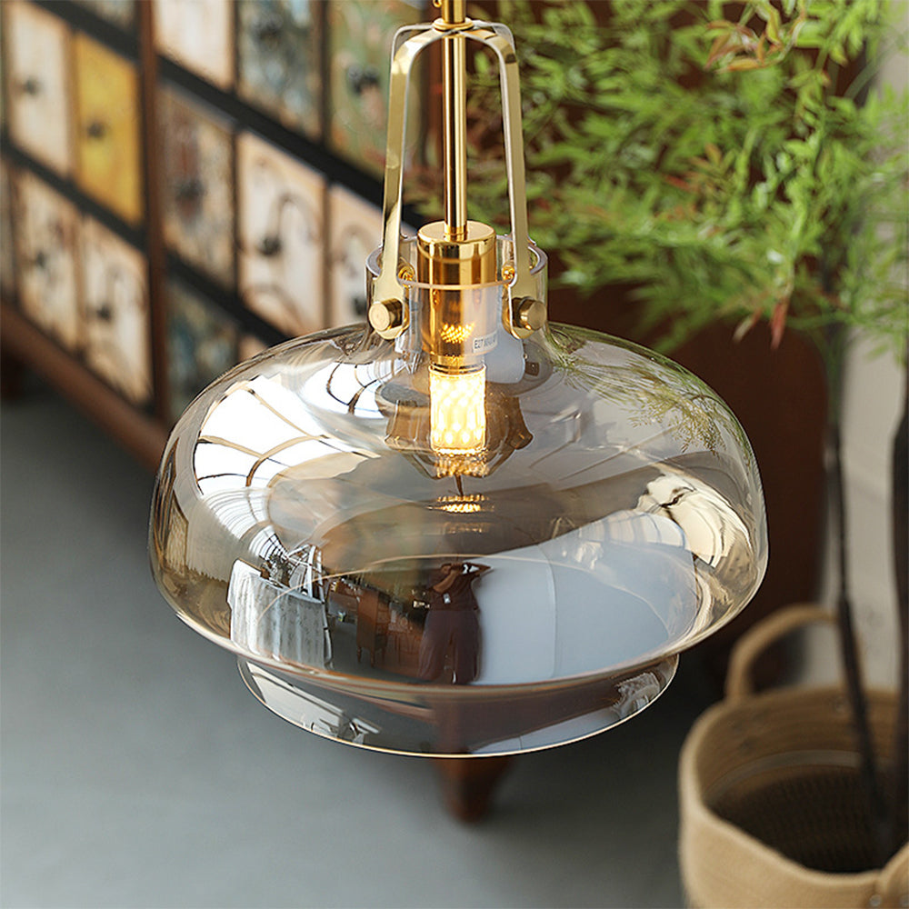 Lawson transparent pendellampe i glass, inspirert av akvarier – moderne hengende lampe til hjemmet | Esilora