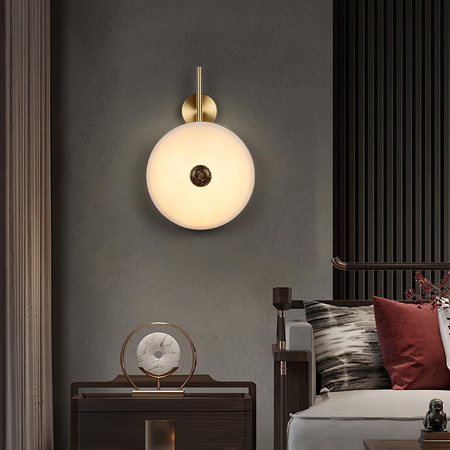 Alabaster Eclipse Wall Light | Esilora