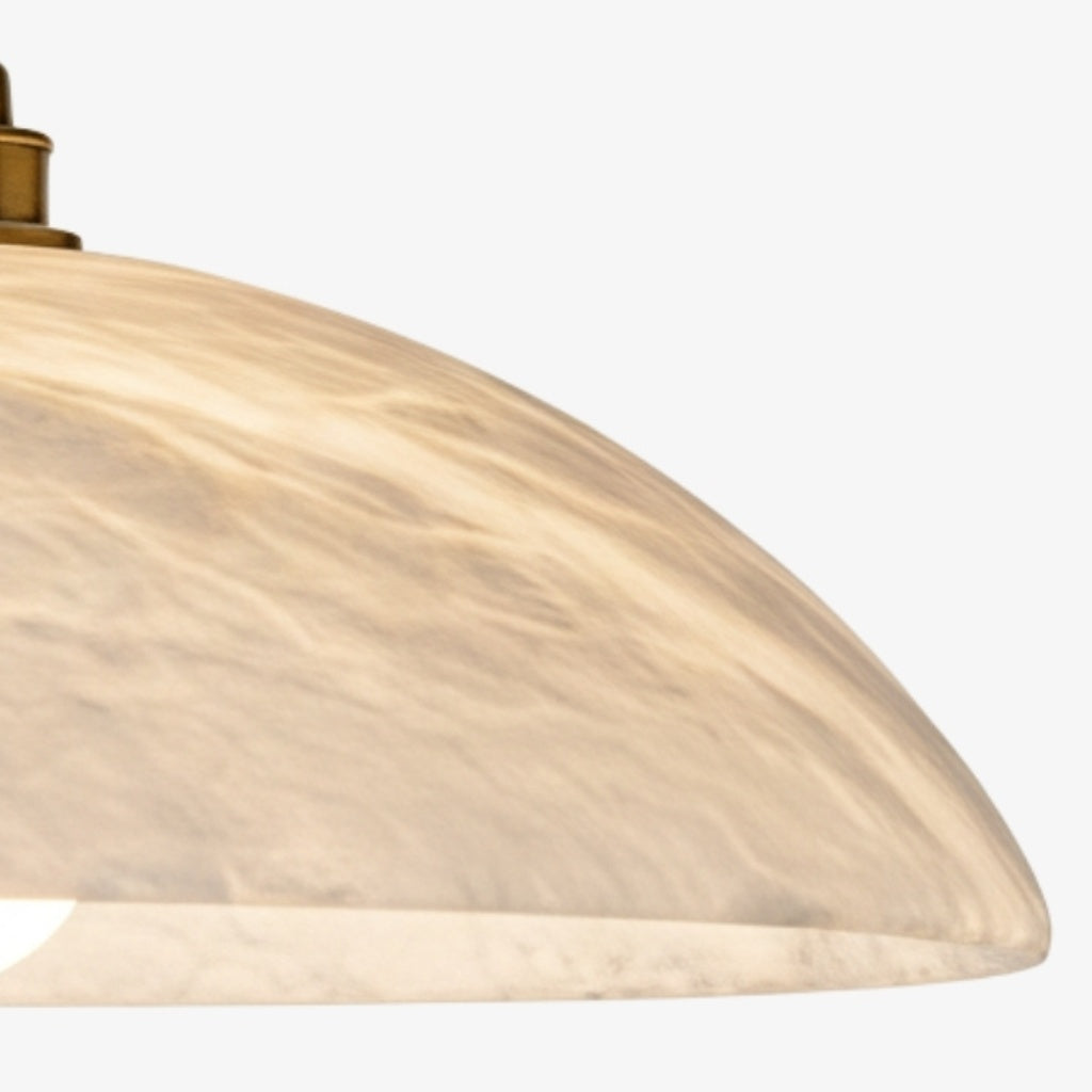 Alariv Elegant  Alabaster Dome Pendant Light - Modern Stone Lighting for Dining or Living | Esilora