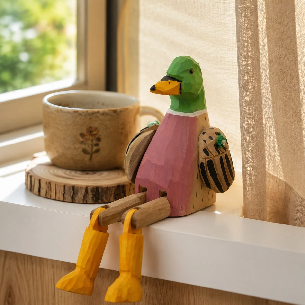Hand-Carved Wooden Dangling-Leg Animal Ornaments | Esilora