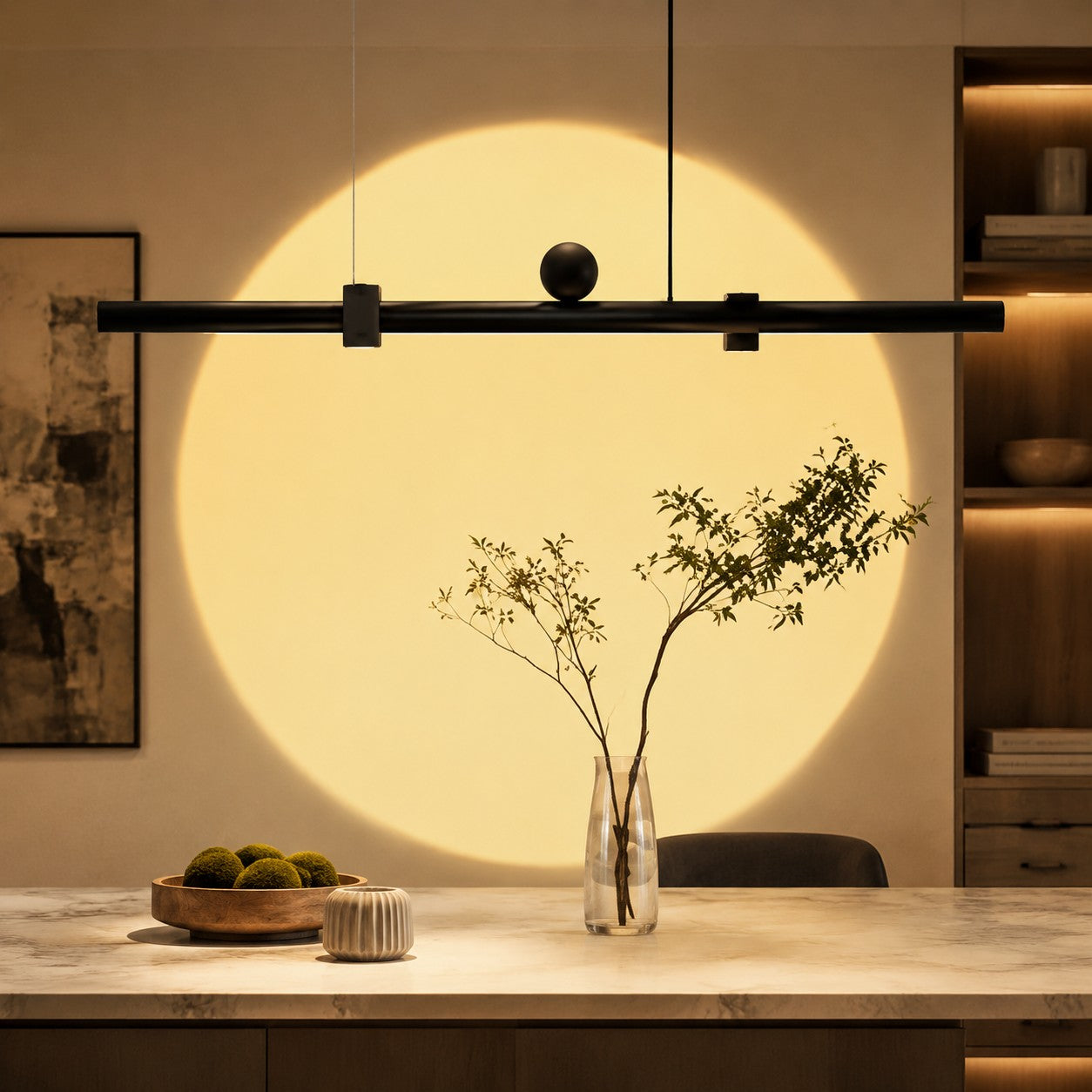 Linear Wall-Wash Dining Pendant Light | Esilora