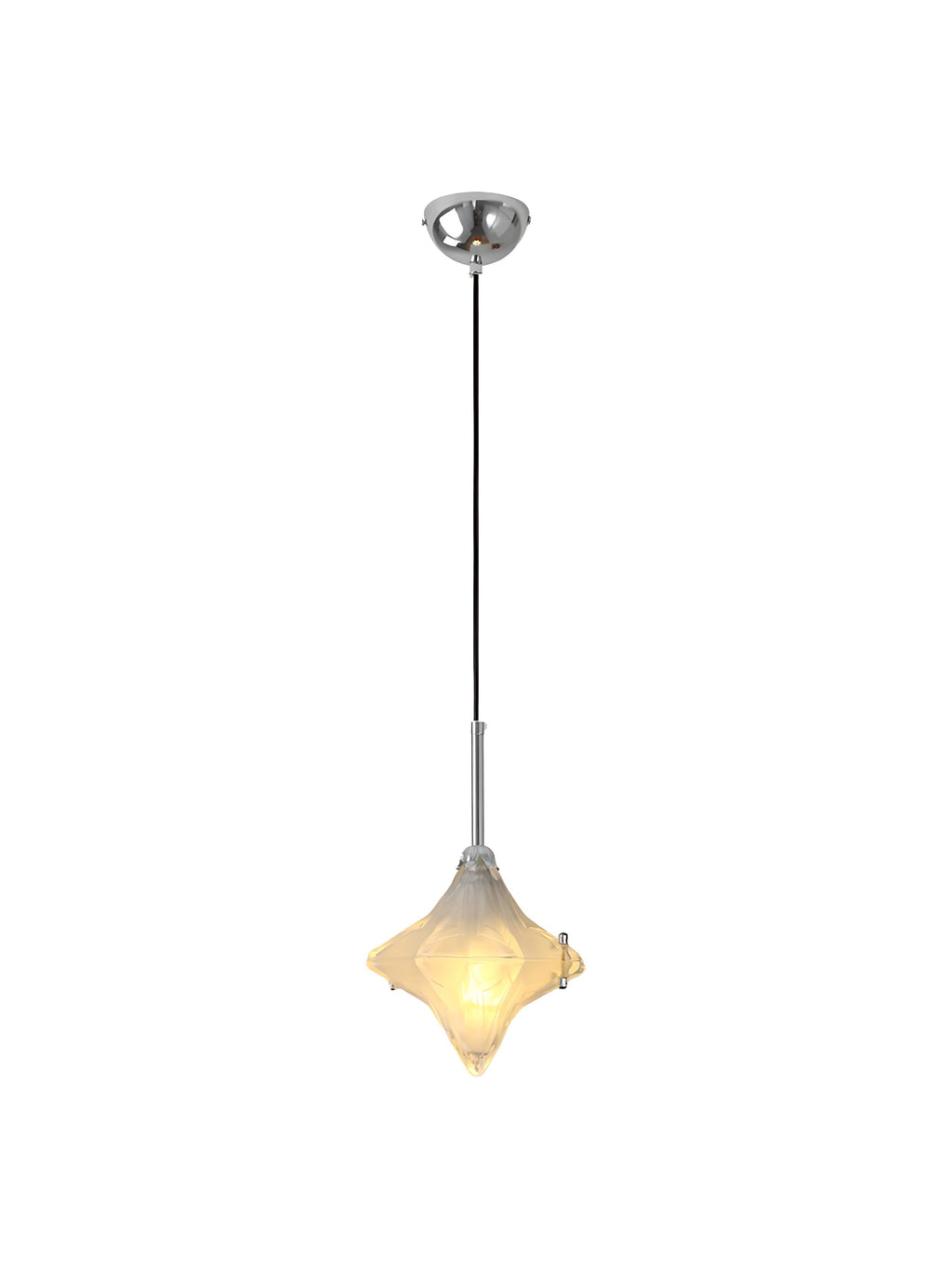 Art Deco Star Pendant Light - Frosted Glass Pendant with Geometric Style - Astris Elara | Esilora