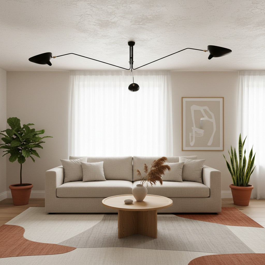 Arclume Arc Ceiling Lamp – Sculptural Design with Adjustable Arms for Modern Spaces N43 | Esilora