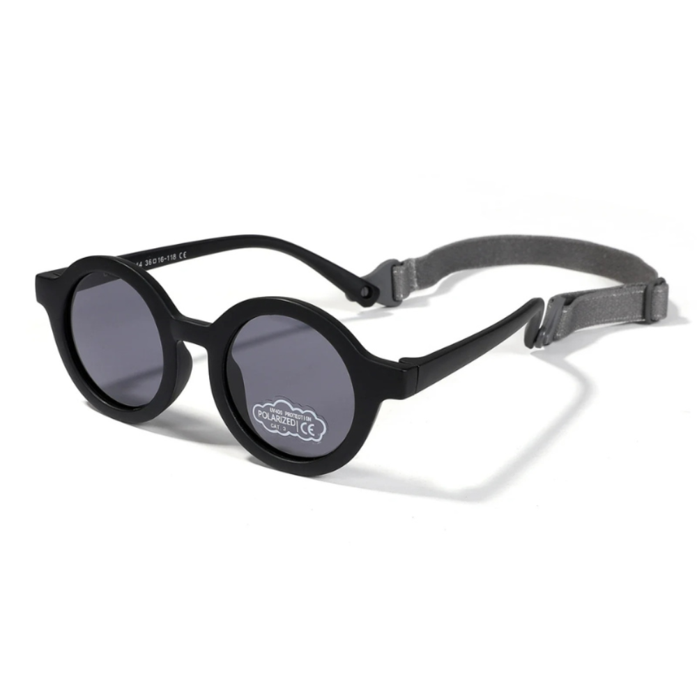 Óculos de sol redondos com lentes polarizadas para bebés e crianças pequenas