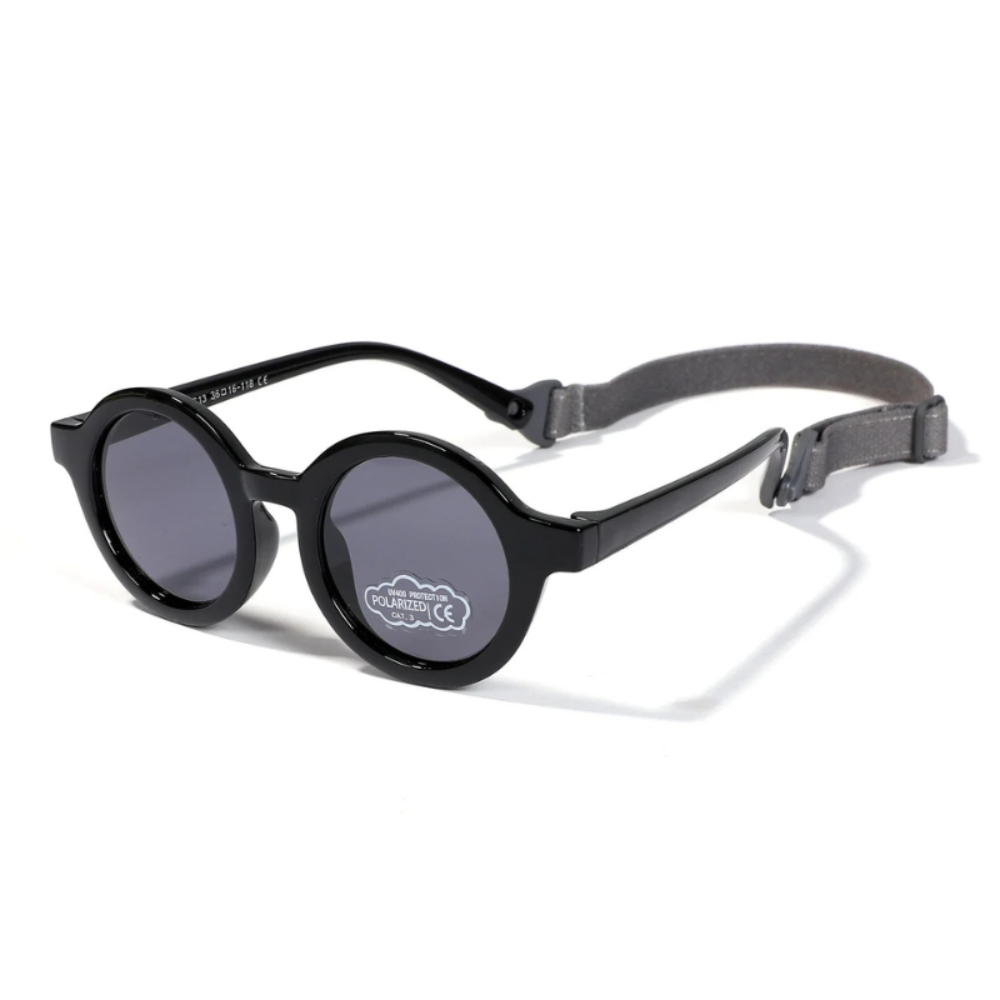Óculos de sol redondos com lentes polarizadas para bebés e crianças pequenas