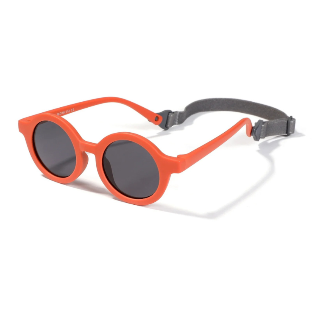 Óculos de sol redondos com lentes polarizadas para bebés e crianças pequenas